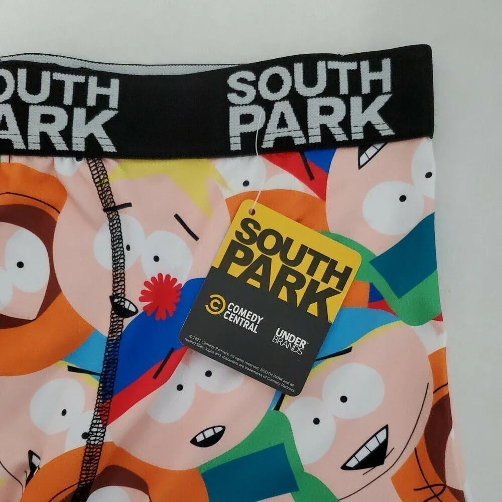 South Park Mens Boxer Briefs Under Brands Character Print Multi Color Large NEW